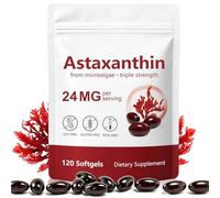 Astaxanthin 24mg, 3X Max Strength Antioxidant, High Absorption for Eye & Skin, Brain, Heart, Immune System Support, Gluten Free, 120 Softgels
