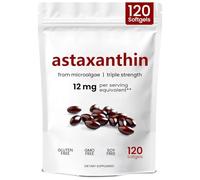 Astaxanthin Softgels, Triple Strength Astaxanthin 12mg, Premium Astaxanthin Supplements 120 Softgels,Astaxanthin Antioxidant Supplements for Skin, Eyes, and Joint Healthy | Non-GMO (1)