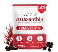 Astaxanthin Supplements, 4 Months Supply, 120 Softgels Astaxanthin Antioxidant Supplement, Supports Eye, Skin, Joint, Brain, Heart & Immune System Health, Non-GMO & No Gluten (120pcs)