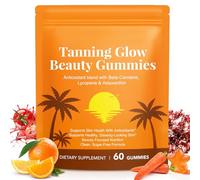 Astaxanthin Tanning Gummies - Sugar-Free, Sun-Free, with Beta-Carotene, Lycopene & Vitamins ACDE - Tasty, Portable Chewables for a Healthy, Sunless Tan for Women & Men (1 Pack)