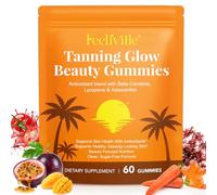 Astaxanthin Tanning Gummies Sun-Free for Women & Men, NO Sugar, with Beta Carotene, Vitamin ACDE Lycopene Enjoy a Tasty, Easy to Carry, No Water Making it Easy Enjoy a Healthy Tan Every Day 1PCS