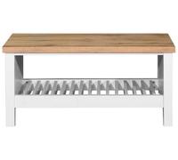 Astbury Coffee Table - with Shelf - White