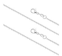 Astellea Dainty 2/3Pcs S925 Silver Chains for Women 16-30 Inch Combination Necklace Chain Set for Various Occasions (O-Chain, 24 Inch)
