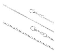 Astellea Dainty 2/3Pcs S925 Silver Chains for Women 16-30 Inch Combination Necklace Chain Set for Various Occasions (Box+O-Chain, 20 Inch)