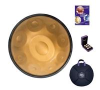 ASTEMAN Handpan, 18 inches, 9 notes, 432Hz, G minor, comes with stand, bag, two beaters and dust cloth. (Mini, 432Hz)