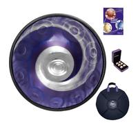 ASTEMAN Handpan in D Minor,432hz, 22 inches with 10 notes, comes with a backpack, courses, finger sleeves, stand, cleaning cloth, and two mallets.