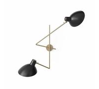 Astep VV Cinquanta Wall Light Twin Brass/Black