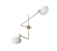 Astep VV Cinquanta Wall Light Twin Brass/White