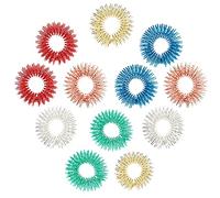 ASTER 12 Pieces Spiky Sensory Finger Rings Acupressure Ring Set Great Spikey Fidget Ring Fidget Sensory Toys for Silent Stress Reducer and Massager Improves Blood Circulation