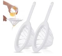 ASTER 2-Piece Plastic Nylon Fine Mesh Strainer - Ultra-Fine Nylon Sieve Colander, 200 Mesh Milk Juice Filter