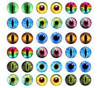 ASTER 20PCS 25mm Large Glass Dragon Eyes Gem Cover Cabochon, Mixed Style, Flatback Evil Eyes for Clay Doll Making, Sculptures, Props, Craft DIY Findings