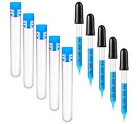 Aster 5 Pcs 1 ml Glass Liquid Droppers, Glass Eye Dropper, Medicine Droppers for Oils, Ear Eye Dropper Syringe Tool for Essential Oils, Feeding, Ear, Lab, Health Care, 5 Straight Tip