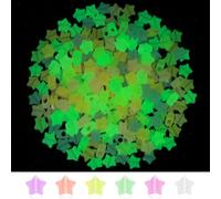 ASTER 500Pcs Large Star Spacer Beads 12mm Glow in The Dark White Acrylic Star Shape Pony Beads for Jewelry Crafting Making Supplies