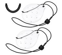 Aster Eye Shield, 2 Pcs Plastic Eye Shield Eye Patch for Eye Surgery Covering Breathable After Surgery, Eye Protection Eye Care Supplies with 2 Elastic Rope and Glasses Nose Pad, Clear