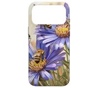 Aster Flower Blooming With Bees Around Graphic Case for iPhone 17 Pro Max