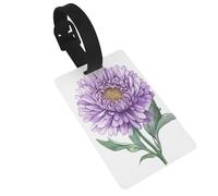 Aster Flower Luggage Tags Name Id Label Suitcase Tags, Ideal for Travel Cruise Backpacks Bag