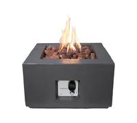 Aster Gas Fire Pit in Grey Field & Flame Grey One Size