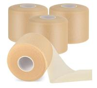 ASTER Soft Sports Tapes, 4 Rolls Pre Wrap Tape Foam Underwrap Tape, Non-Adhesive Protective Foam Wrap for Hair Ankles Wrists Hands and Knees, 2.4 Inches x 22 Yards(Beige)