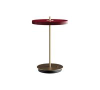 UMAGE LED rechargeable table lamp Asteria Move ruby red/brass 31 cm