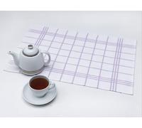 ASTEROiD, 100% Cotton Terry Tea Towel | Check Stripe Pattern Kitchen Towel | Absorbent, Strong, Quick Dry, Machine Washable | Sustainable Soft Cotton Terry Towel (PACK IN 6 PCS, LILAC)