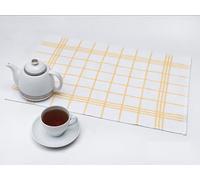 ASTEROiD, 100% Cotton Terry Tea Towel | Check Stripe Pattern Kitchen Towel | Absorbent, Strong, Quick Dry, Machine Washable | Sustainable Soft Cotton Terry Towel (PACK IN 6 PCS, YELLOW)