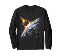 Asteroid Meteorite Impact Earth Space Comet Meteors Sci-Fi Long Sleeve T-Shirt