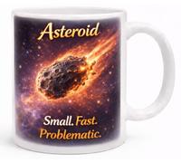 Asteroid Small Fast Problematic Funny Astronomy Coffee Cup Gift Mug