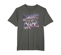 Asteroid Stardust in My Cracks T-Shirt, Men's Big and Tall, Asphalt Grey, 2X Tall
