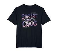 Asteroid Stardust in My Cracks T-Shirt, Men's Big and Tall, Black, 3X Tall