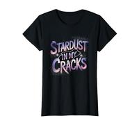 Asteroid Stardust in My Cracks T-Shirt, Women, Black, X-Large