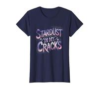 Asteroid Stardust in My Cracks T-Shirt, Women, Navy Blue, Small