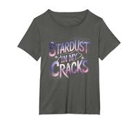 Asteroid Stardust in My Cracks T-Shirt, Women's Plus, Asphalt Grey, 3X