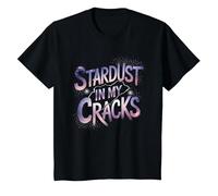 Asteroid Stardust in My Cracks T-Shirt, Youth, Black, Large