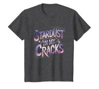 Asteroid Stardust in My Cracks T-Shirt, Youth, Dark Heather Grey, Medium