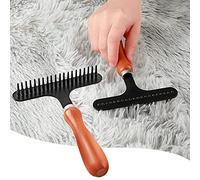 Astfys Hand Held Carpet Rake, Making Carpets/Rugs Fluffy Again, Clean Hair, Let Carpet Restore Softness (Black Iron)