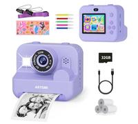ASTGMI Kids Instant Print Selfie Camera for Boys and Girls,1080P HD Digital Camera with Print Paper & 32GB Card, Christmas Birthday Gifts Kids Toys for 3-12 Years Old (Purple)