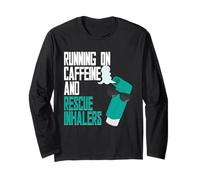 Asthma Asthmatic Caffeine and Rescure Inhalers Long Sleeve T-Shirt