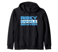 Asthma Asthmatic Risky Enhale Behavior Zip Hoodie