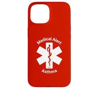 Asthma Medical Alert (RED) Case for iPhone 15