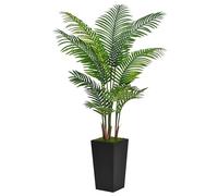 ASTIDY Artificial Palm Tree 5FT - Fake Tree with Black Tall Planter - Faux Tropical Areca Floor Plant in Pot - Artificial Silk Plant for Home Office Living Room Decor Indoor
