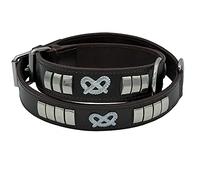 ASTILE Equestrian LEATHER STAFFORDSHIRE BULL TERRIER COLLAR STAFFY COLLAR WITH STAFFY KNOT CHOCOLATE BROWN COLOR 1.5 INCHES WIDE NECK SIZE 18.5 INCHES TO 21.5 INCHES