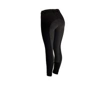 Astile Equestrian Silicon Jodphurs/Jodhpurs Jods Horse Riding Trousers Breeches Solid And Two Tone Colors With Phone Pocket (Black/Grey, UK 12 (30 INCH WAIST))