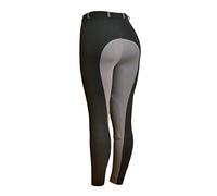 Astile Equine HORSE RIDING LADIES SOFT STRETCHY JODPHURS/JODHPURS JODS BLACK/GREY (Size 8/26 Inch)