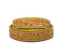 Astile Leather Dog Collar Dog Collars Luxury Vegetable Tanned Leather 1.5 Inch Wide Padded With Soft Leather And Beautifully Hand Carved (Neck Size 20.5 inch to 23.5 Inch)