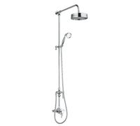 Astini Beaumaris Chrome Shower Rail Kit, 200mm Head, Adjustable, 5-Year Guarantee