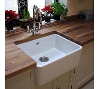 Astini Belfast 600 1.0 B Ceramic Kitchen Sink, Waste & Colonial 7018/CP/WL Tap