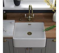Astini Belfast 600 1.0 Bowl Ceramic Butler Kitchen Sink With Waste