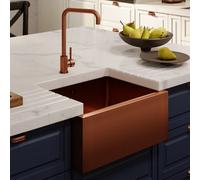 Astini Belfast 600 1.0 Bowl Copper Brushed Stainless Steel Kitchen Sink & Waste