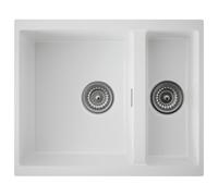 Astini Dante 1.5 Bowl Ceramic White Undermount Kitchen Sink & Waste