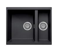 Astini Dante 1.5 Bowl Granite Black Undermount Kitchen Sink & Waste